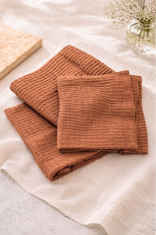 Bamboo Waffle Face Towels(set of 4)