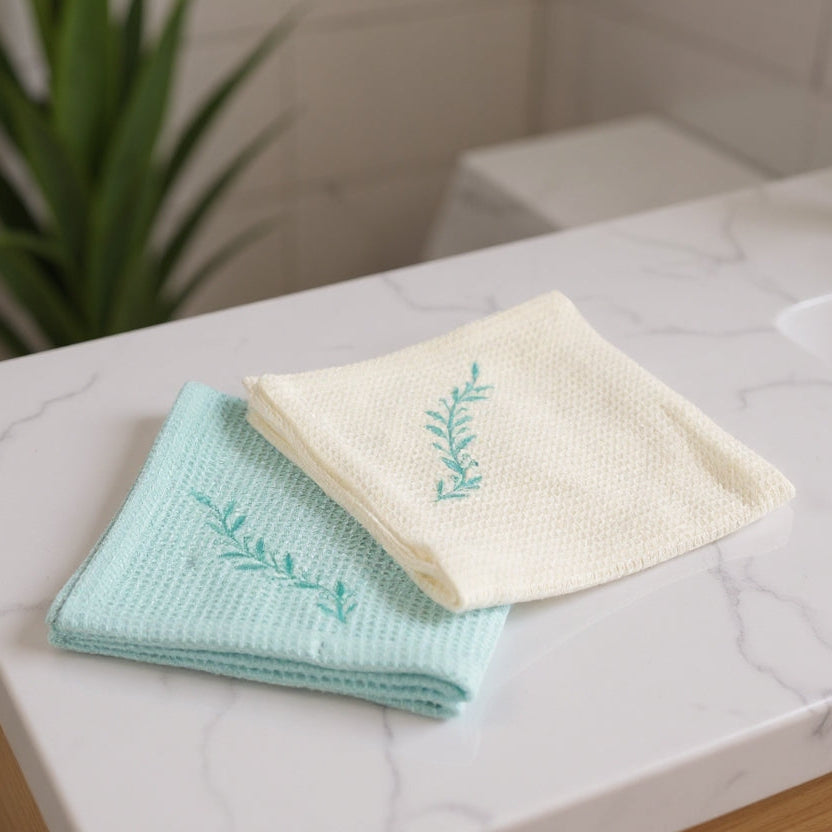 Cotton Waffle Face Towel Set of 5