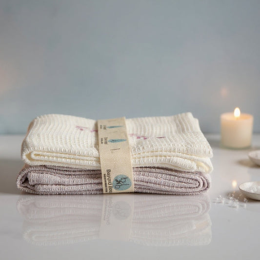 Cotton Waffle Hand Towel Set of 2