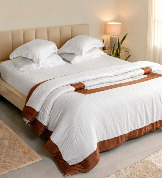 100% BAMBOO Contrast Duvet | White