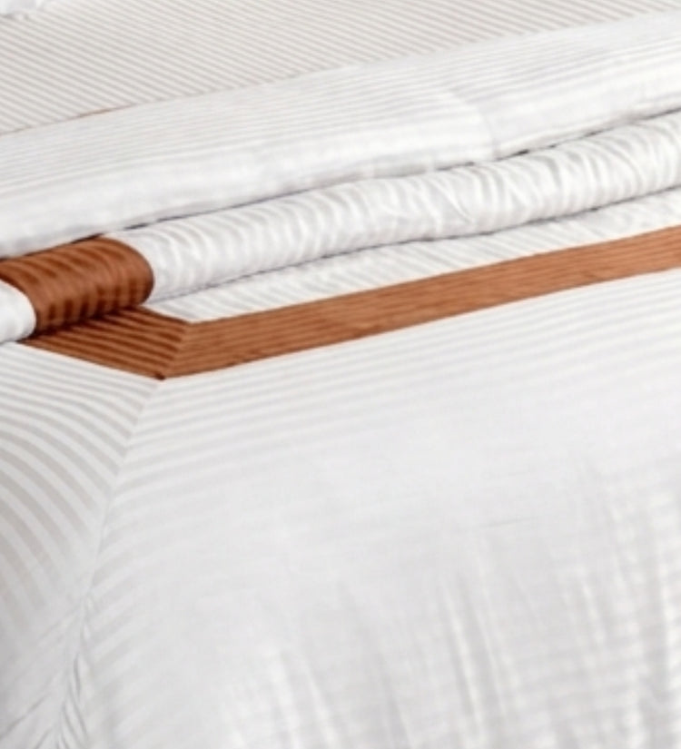 100% BAMBOO Contrast Duvet | White