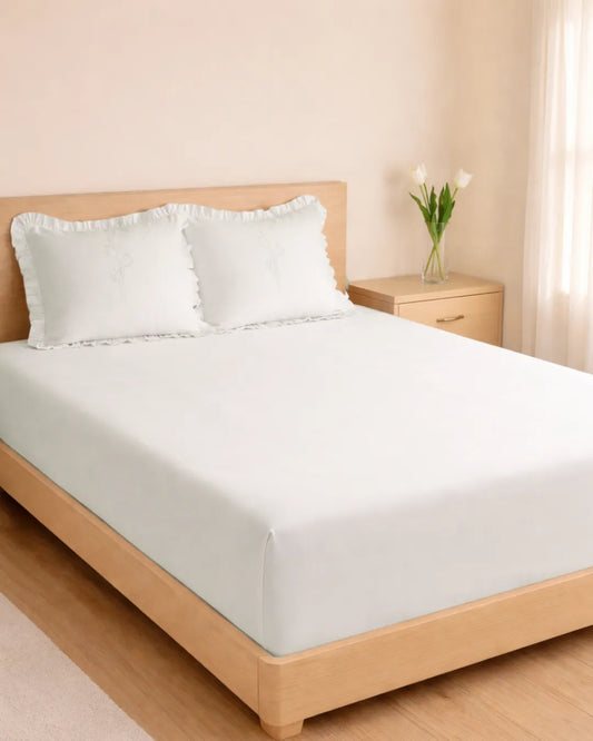 1000 TC COTTON SATEEN Ruffled Bedsheet set