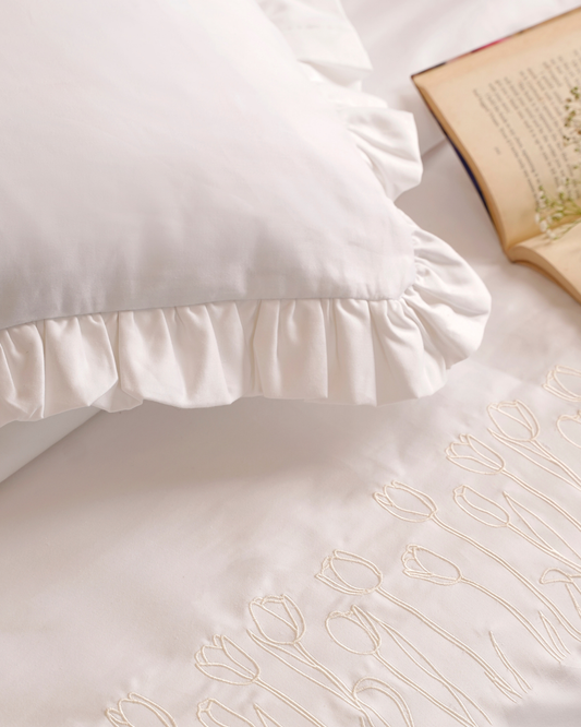 1000 TC COTTON SATEEN Ruffled Bedsheet set