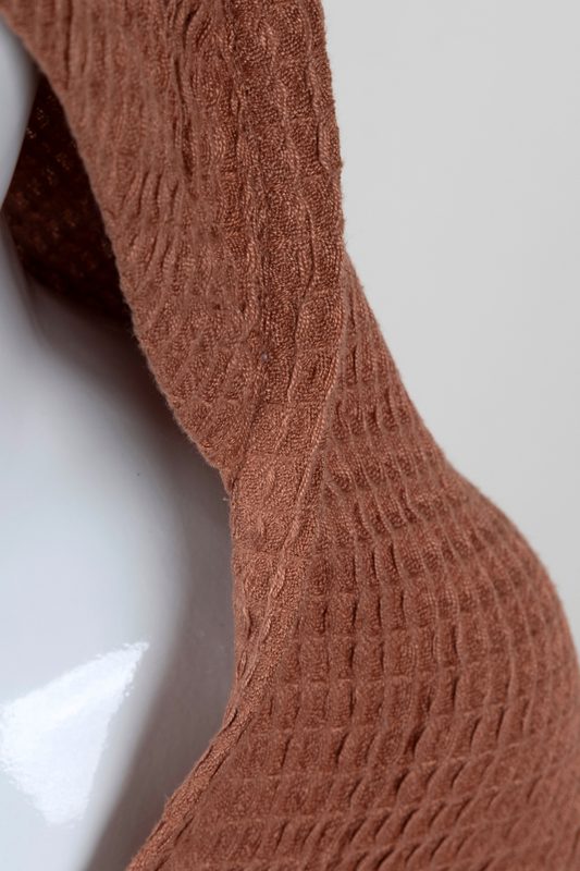 Bamboo Waffle Hooded Towel |Maple sugar