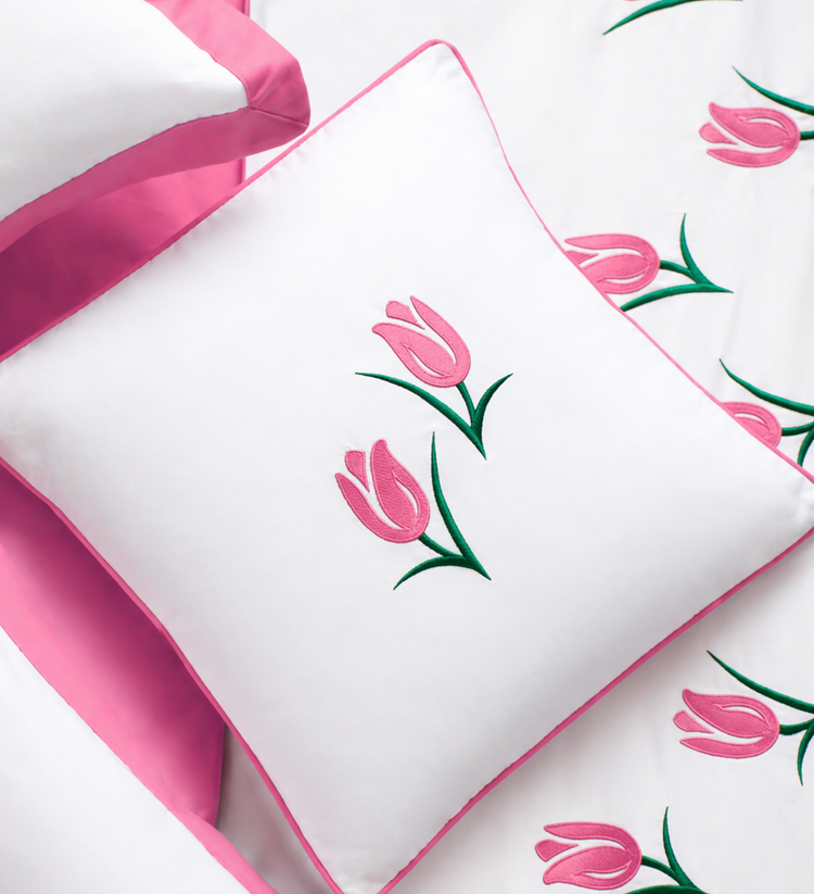 Cotton Sateen Embroidery Cushion Cover