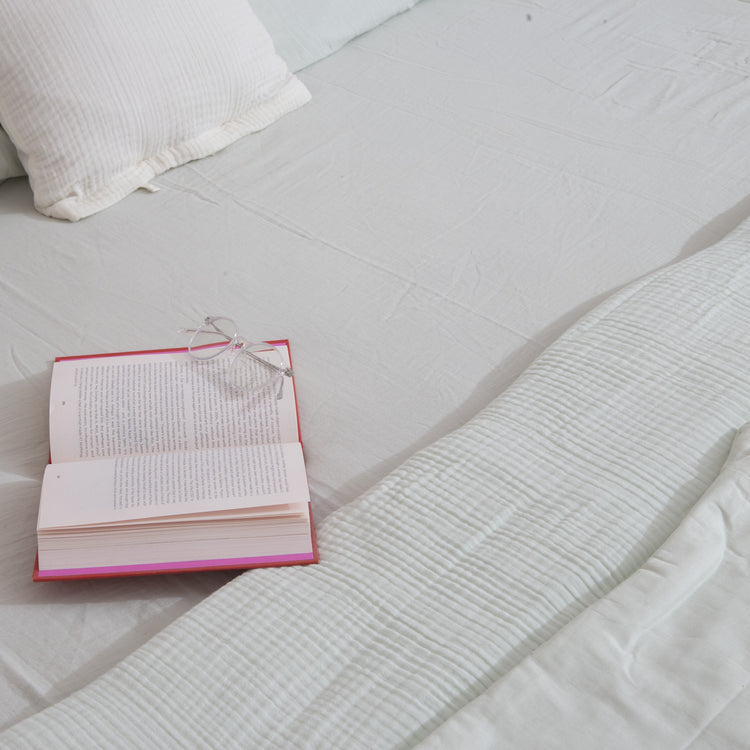 Muslin Bedding Aqua Glass