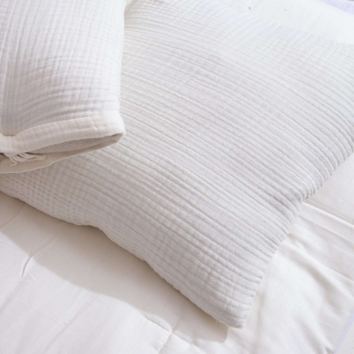 Cushion Cover | Muslin & Cotton Sateen | Cannoli Cream
