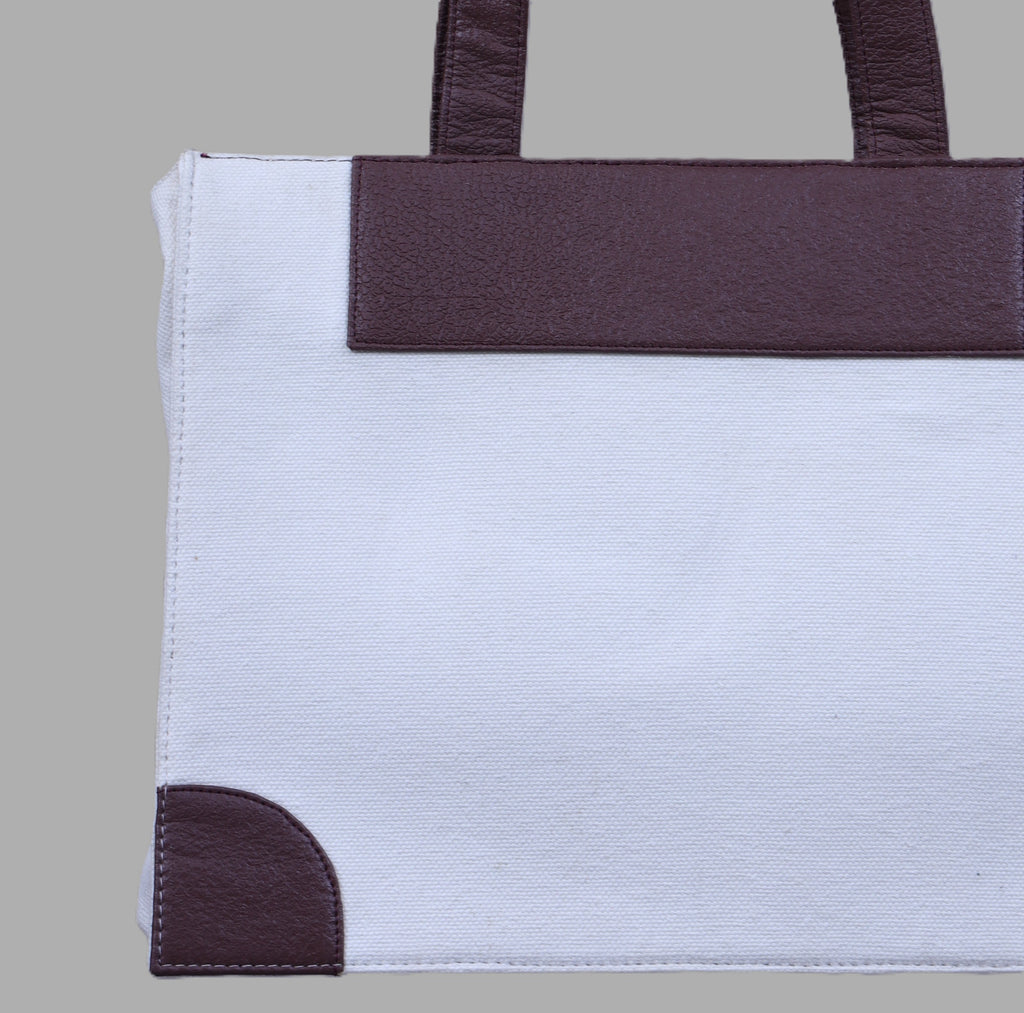 Large Tote Bag | Cotton And Banana Leather