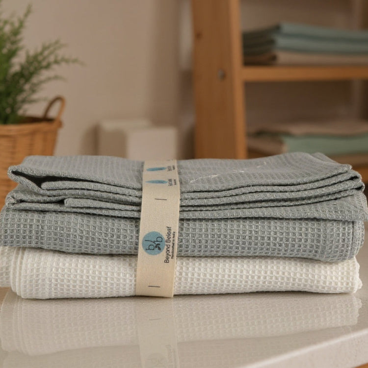 Cotton Waffle Bath Towel Set of 2