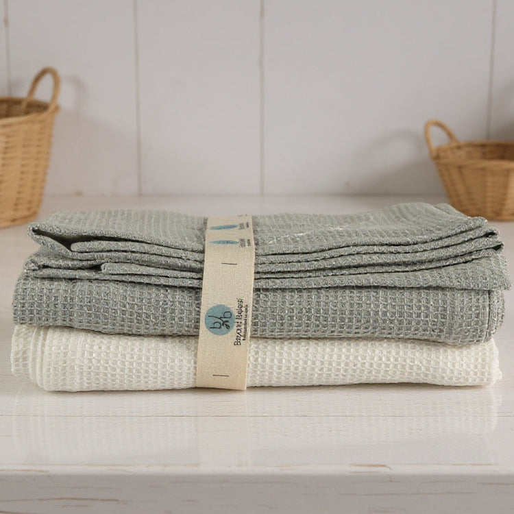 Cotton Waffle Bath Towel Set of 2