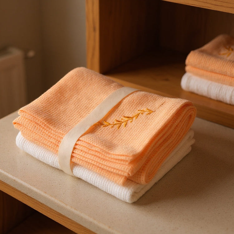 Cotton Waffle Bath Towel Set of 2