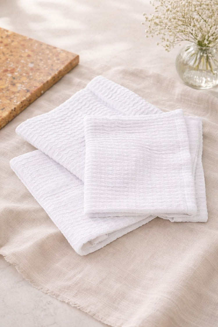 Bamboo Waffle Face Towels(set of 4)