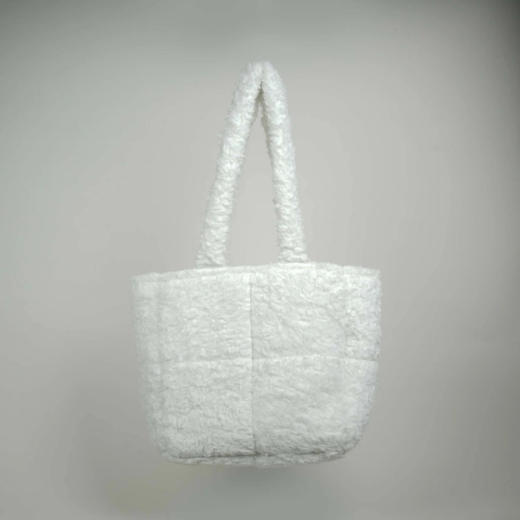 Teddy White Tote Bag