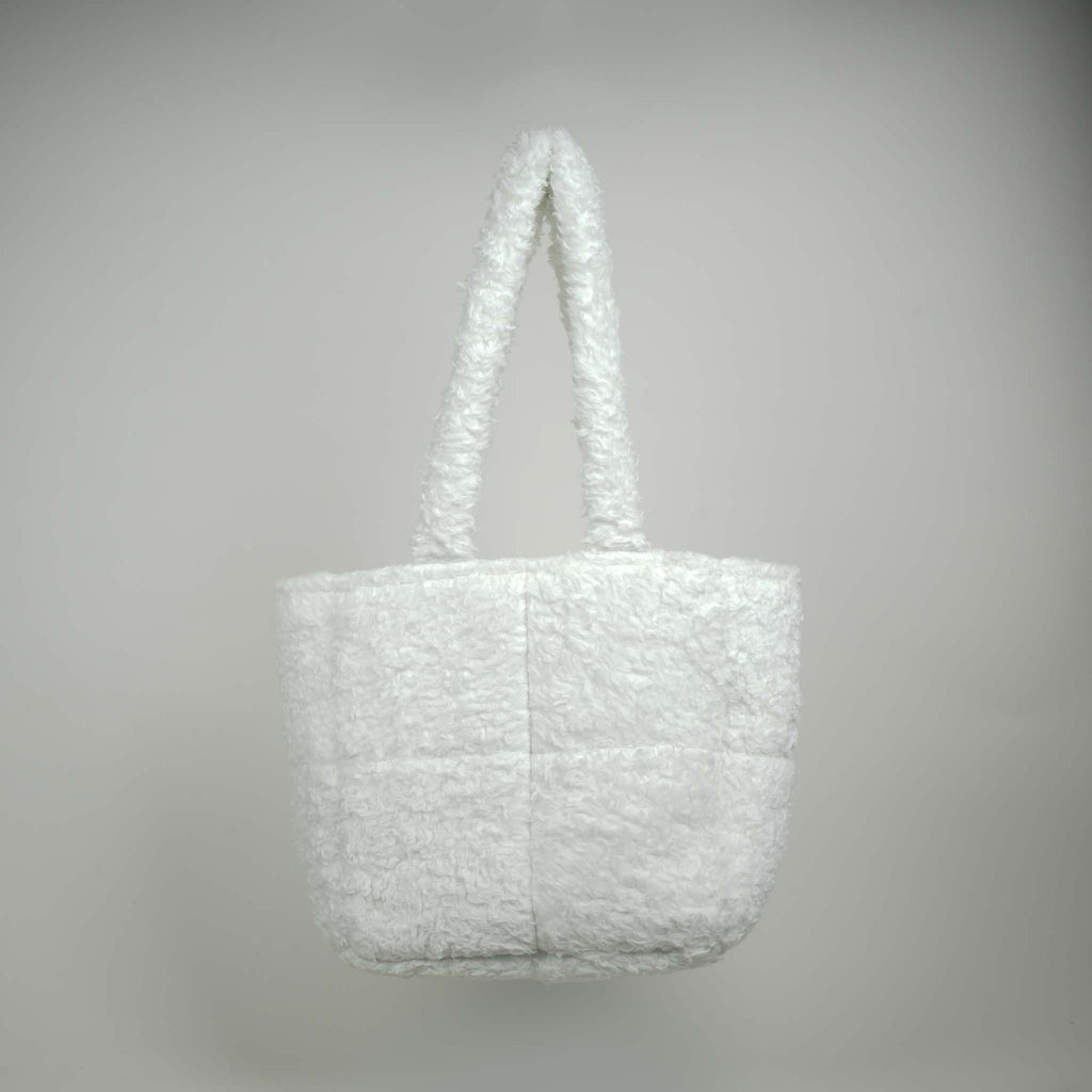 Teddy White Tote Bag