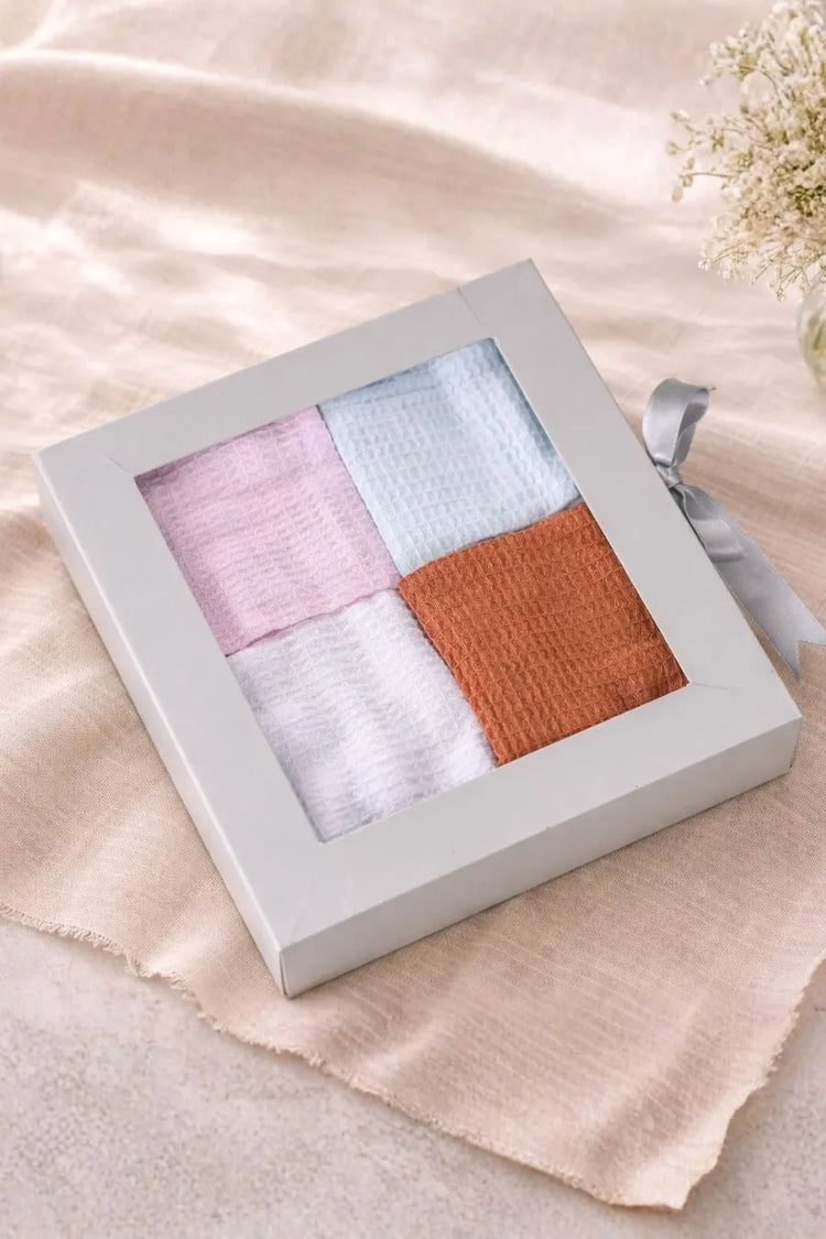 Bamboo Waffle Face Towels(set of 4)