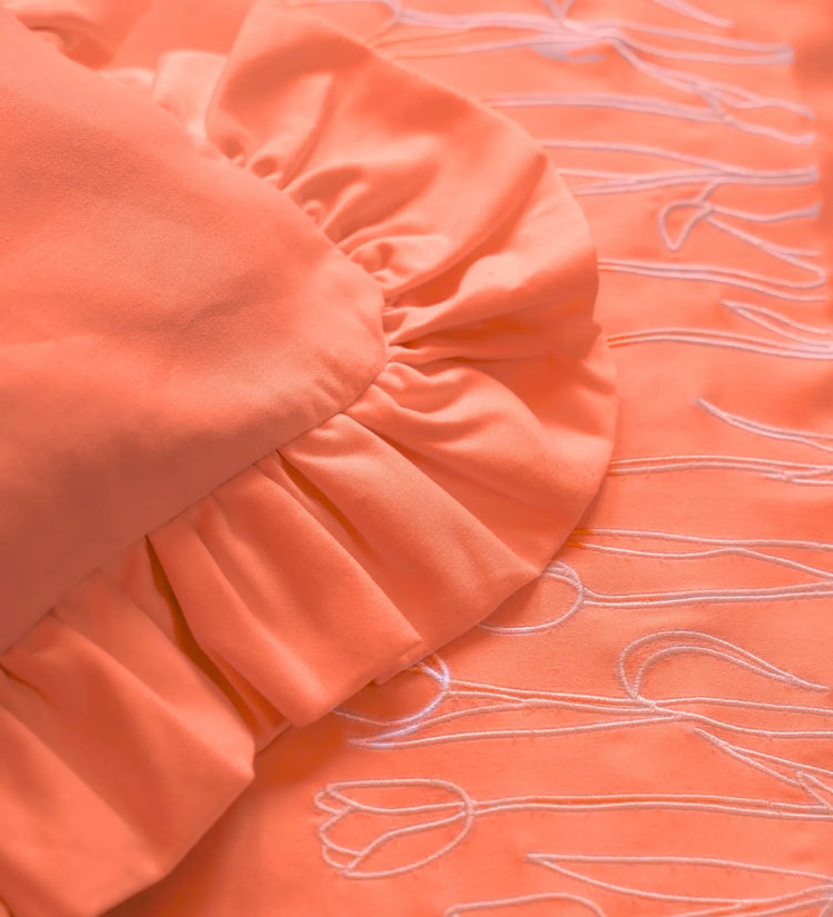 1000 TC COTTON SATEEN Ruffled  Bedsheet set