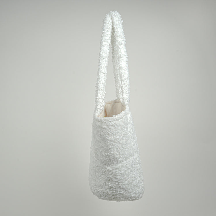 Teddy White Tote Bag