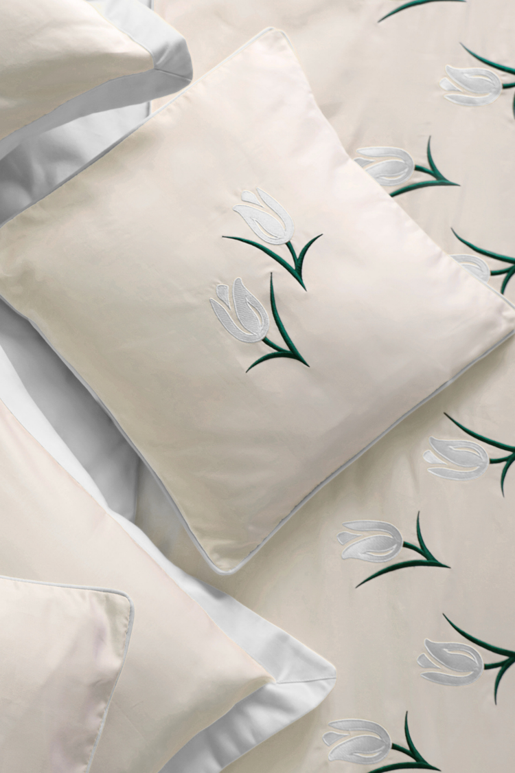 Cotton Sateen  Embroidery Cushion cover