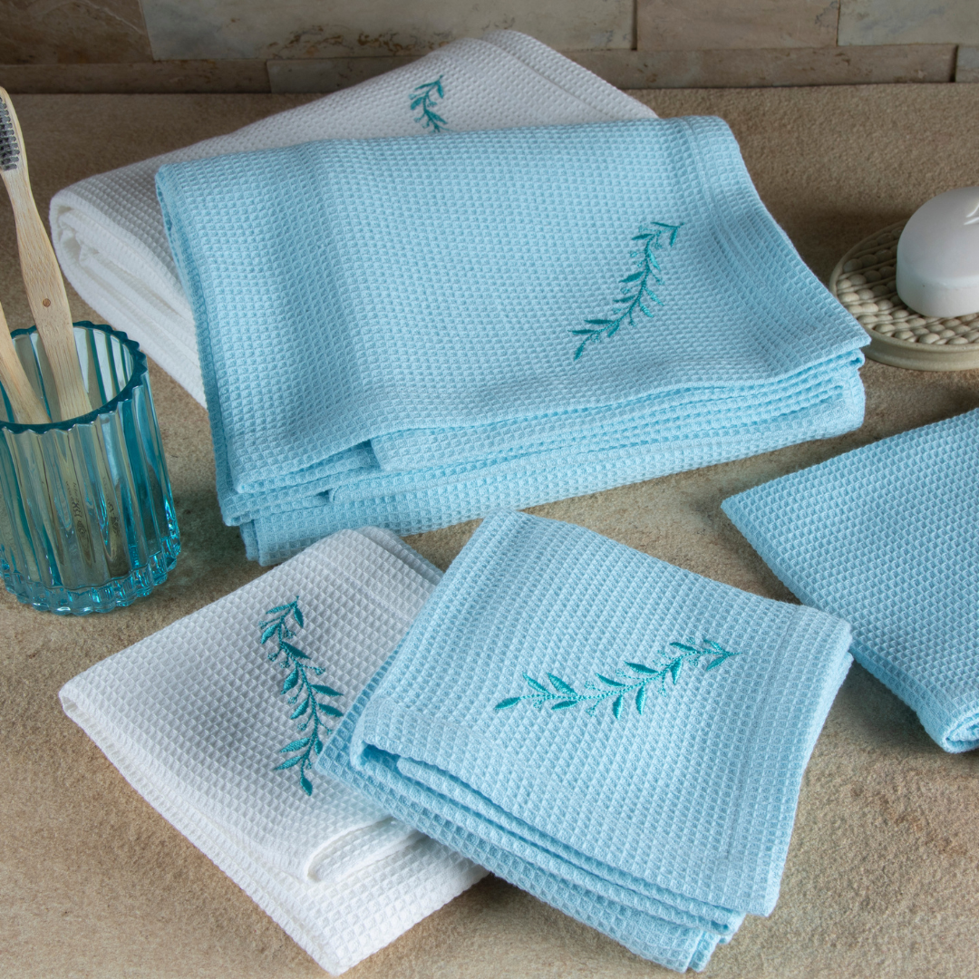 Cotton Waffle Bath Towel Set of 2
