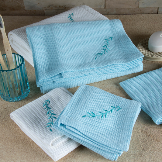 Cotton Waffle Bath Towel Set of 2