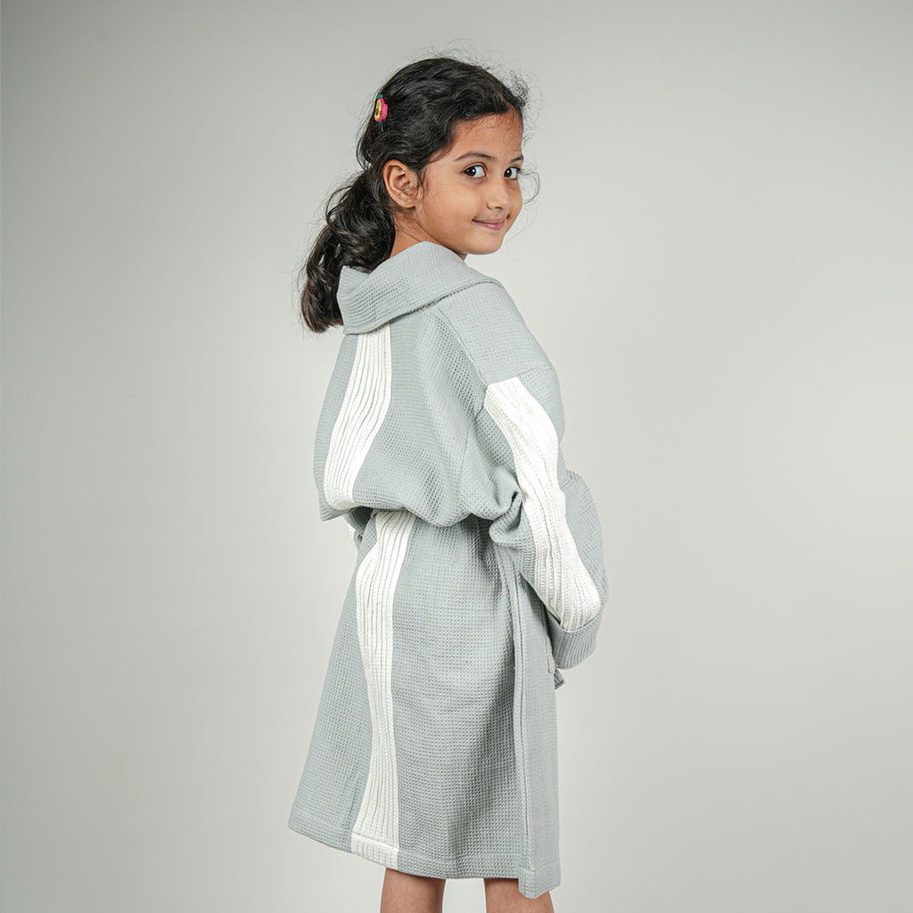 Kids Bathrobe | Cotton Micro Waffle