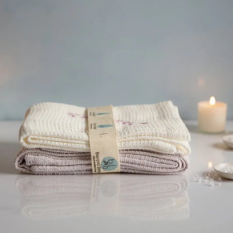 Cotton Waffle Hand Towel Set of 2