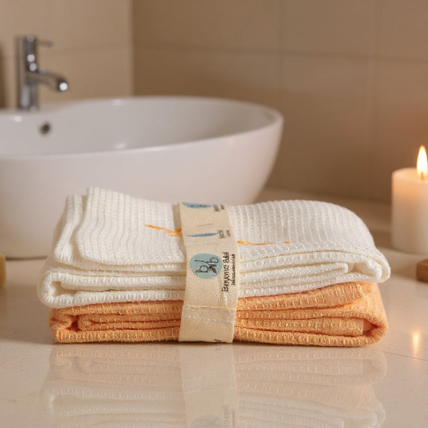 Cotton Waffle Hand Towel Set of 2