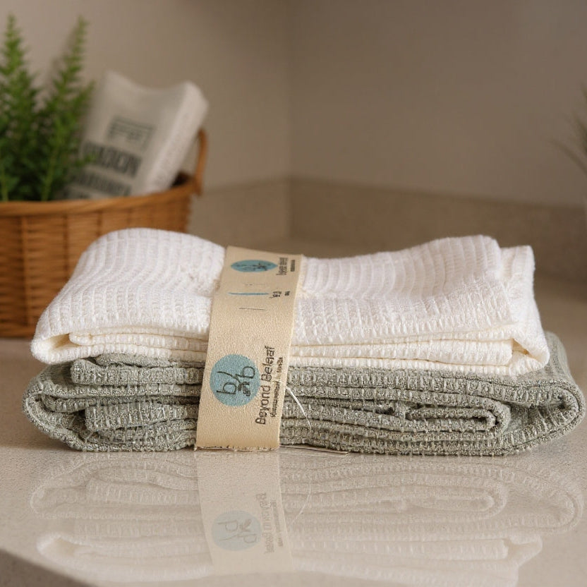 Cotton Waffle Hand Towel Set of 2