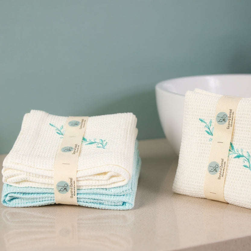 Cotton Waffle Hand Towel Set of 2