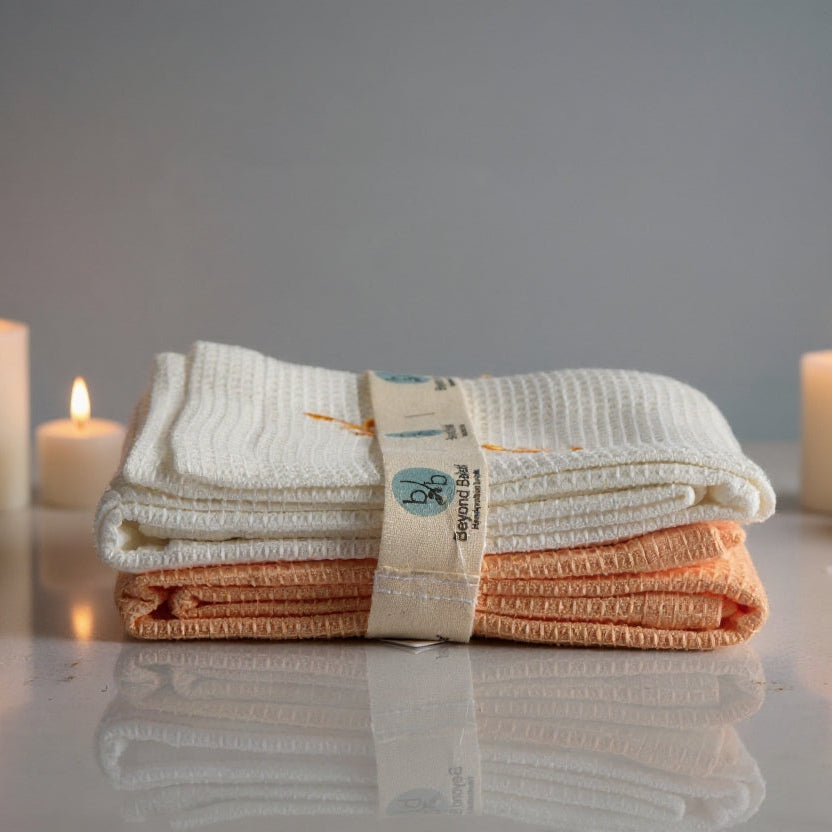 Cotton Waffle Hand Towel Set of 2