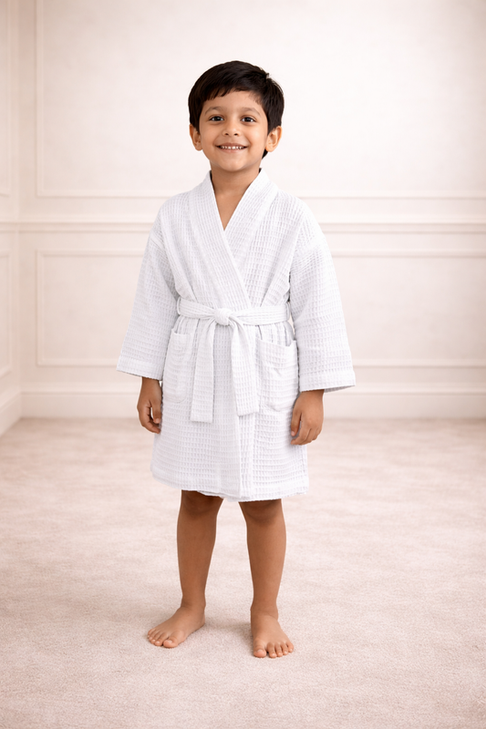 Bamboo Waffle Kids Bathrobe