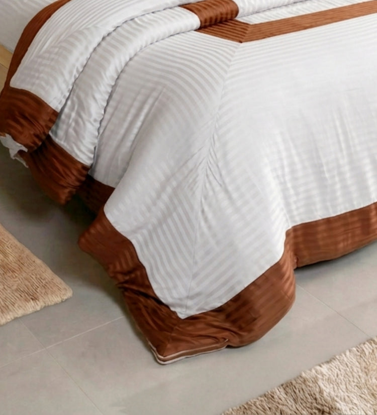 100% BAMBOO Contrast Duvet | White