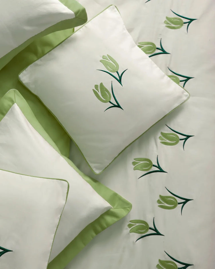 Cotton Sateen  Embroidery Cushion cover