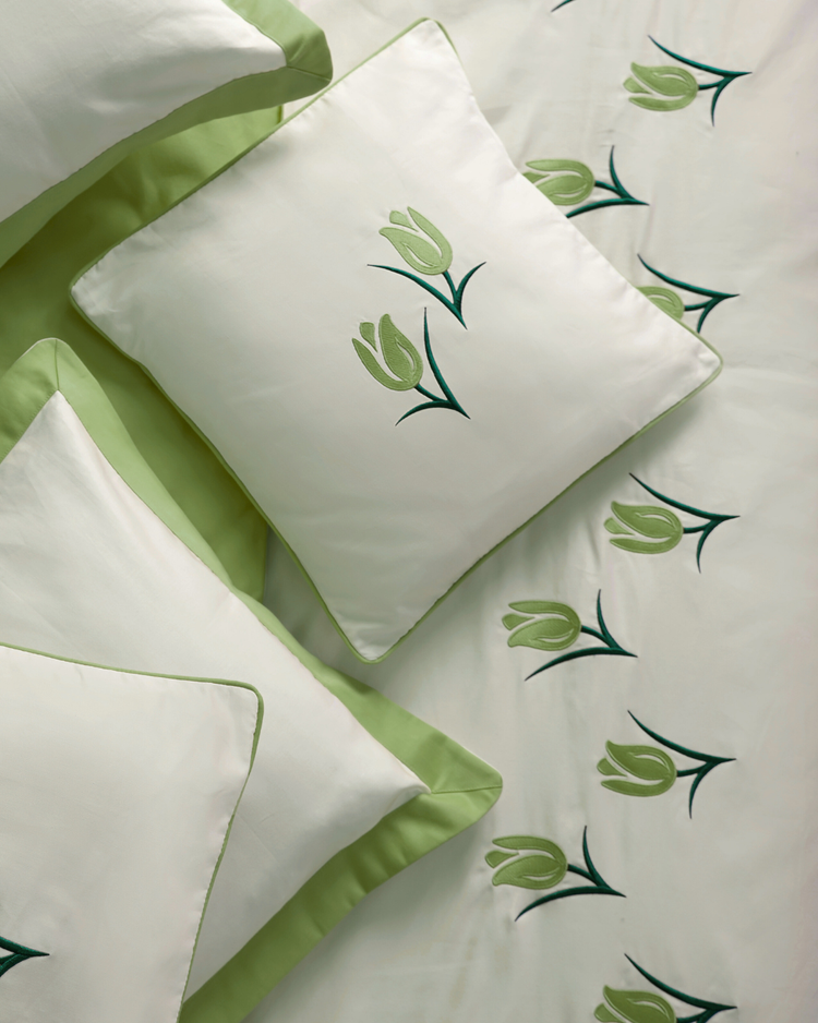 Cotton Sateen  Embroidery Cushion cover