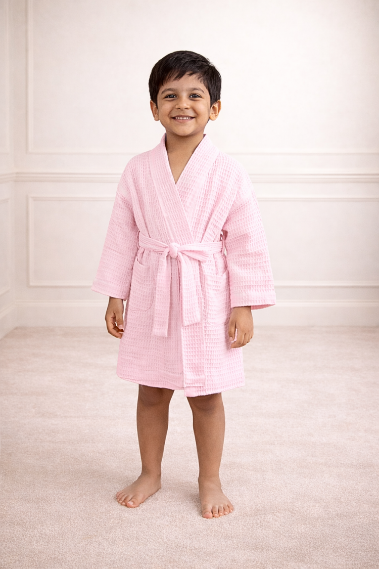 Bamboo Waffle Kids Bathrobe