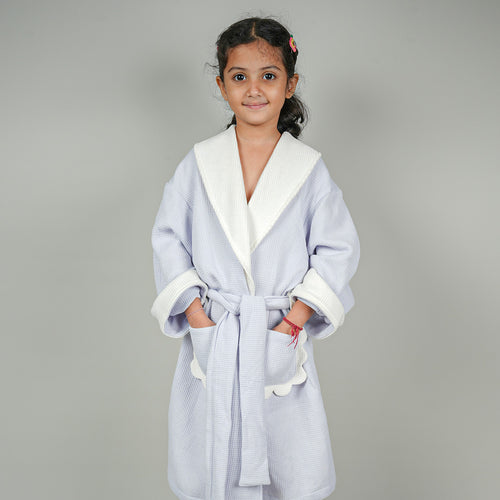 Aqua Luxe Robe | Cotton Waffle
