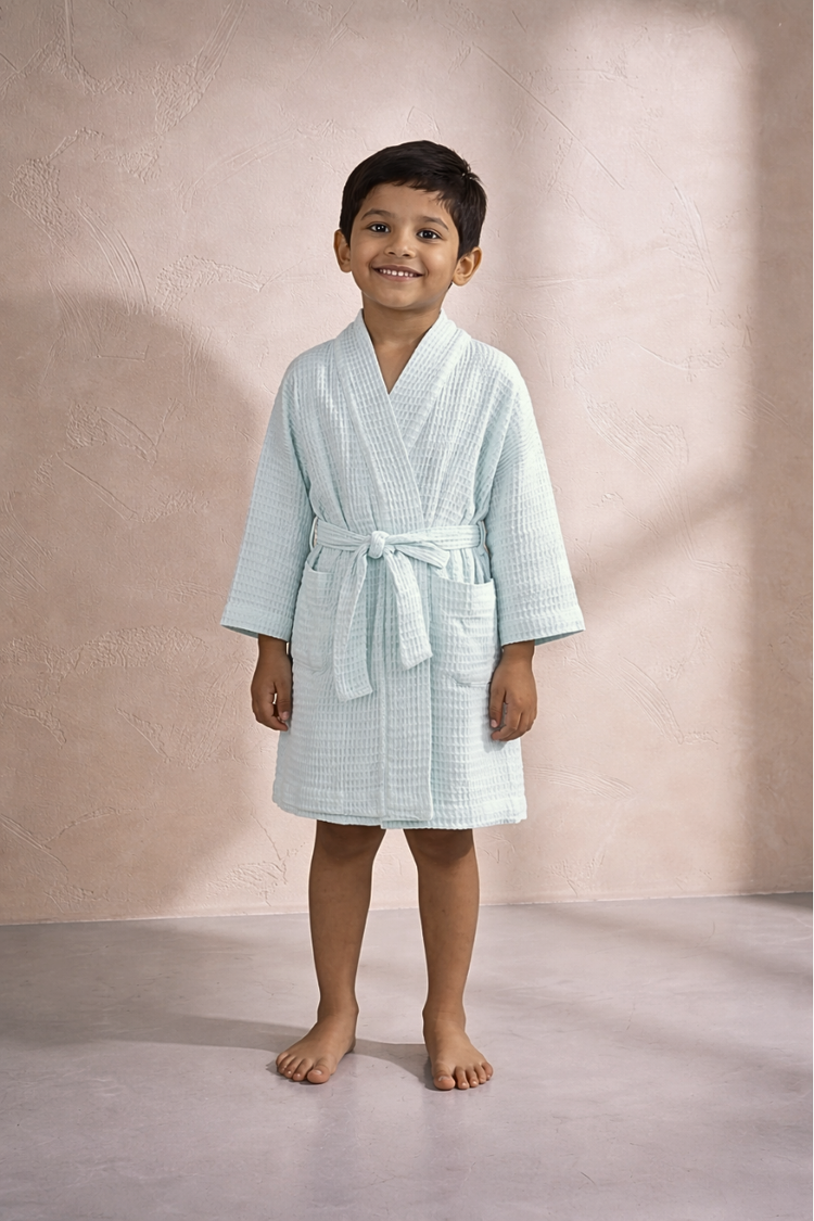 Bamboo Waffle Kids Bathrobe