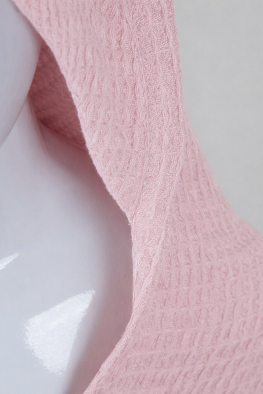 Bamboo Waffle Hooded Bathrobe | Pink