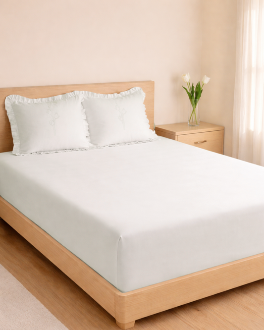 1000 TC COTTON SATEEN Ruffled  Bedsheet set