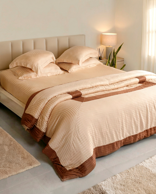 100% BAMBOO Contrast Duvet | Shifting sand