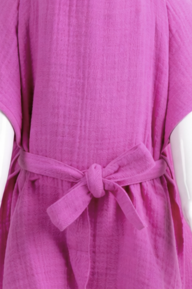 Muslin Hooded Bathrobe | Lavender