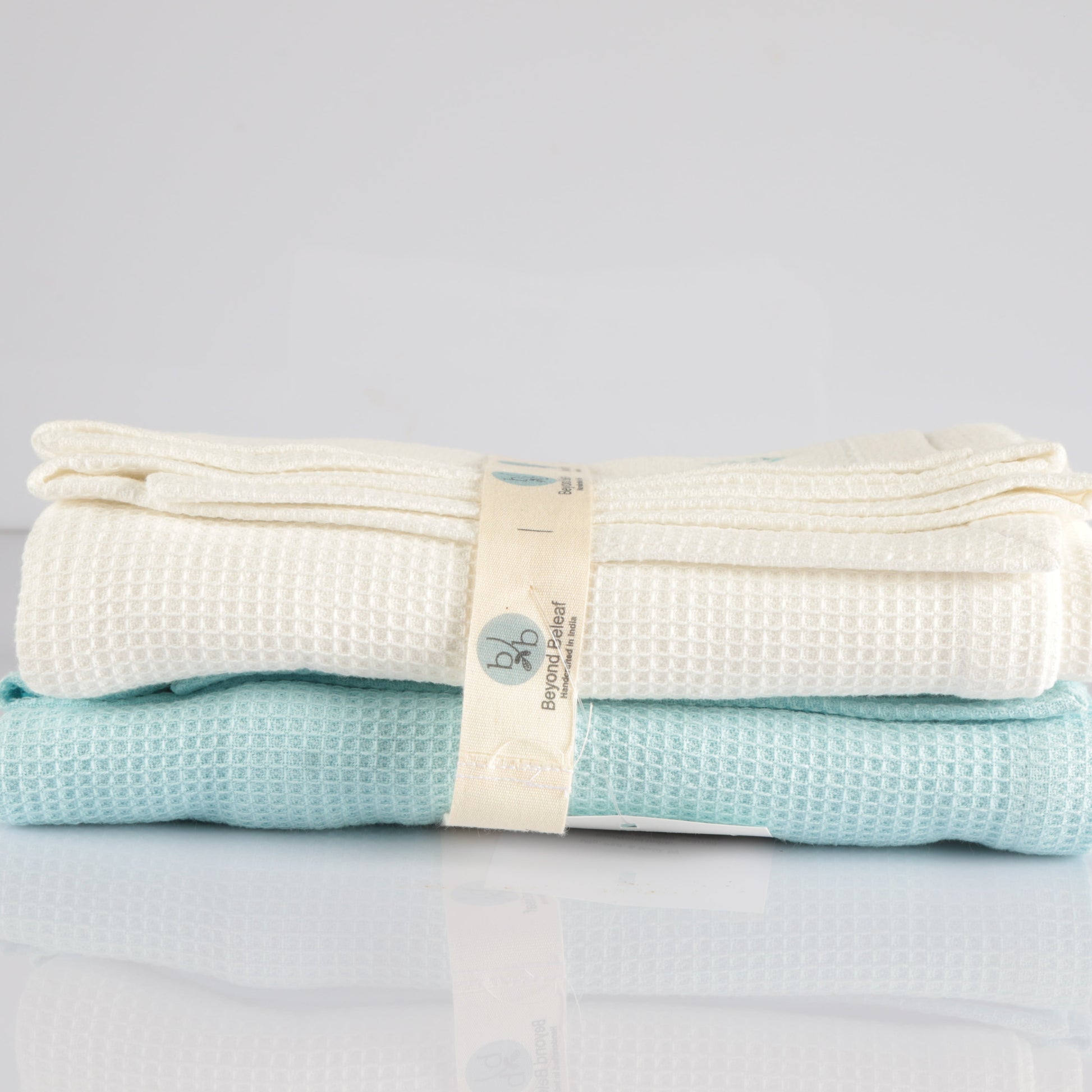 Cotton Waffle Bath Towel Set of 2