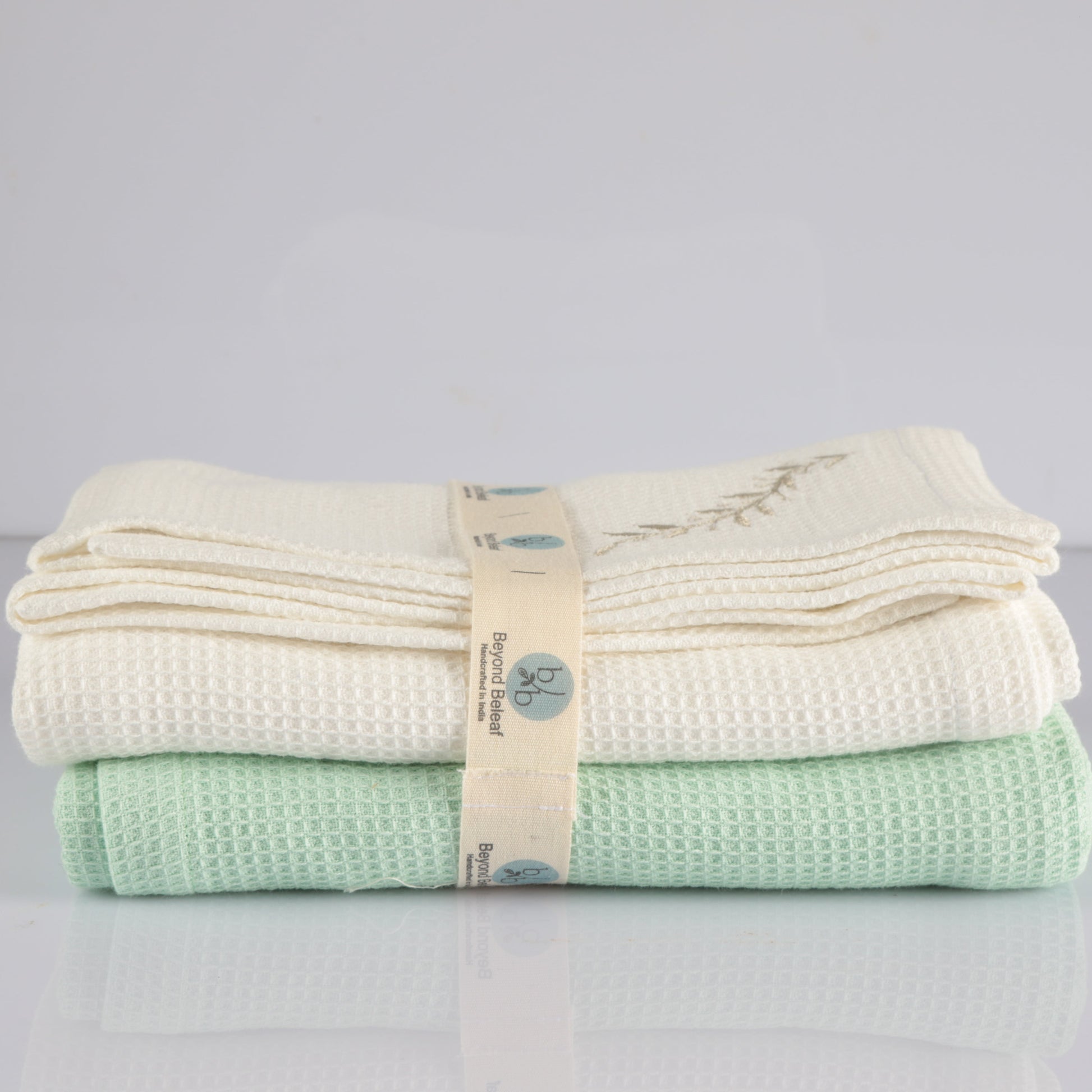 Cotton Waffle Bath Towel Set of 2
