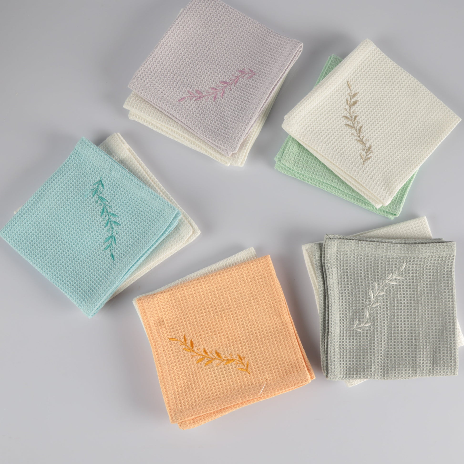Cotton Waffle Face Towel Set of 5