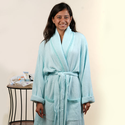 Bamboo Cotton Shawl Collar Bathrobe