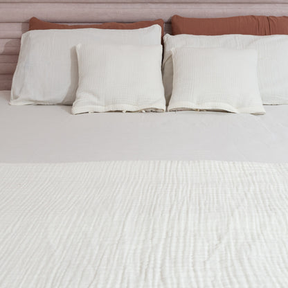 Cushion Cover | Muslin & Cotton Sateen | Cannoli Cream