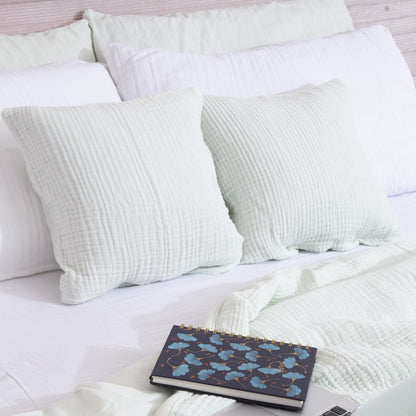 Cushion Cover | Muslin Cotton Sateen | Aqua Glass