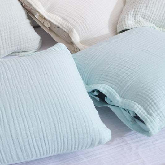 Cushion Cover | Muslin Cotton Sateen | Quite Tide