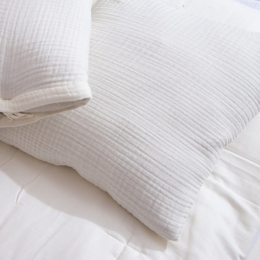 Cushion Cover | Muslin & Cotton Sateen | Cannoli Cream