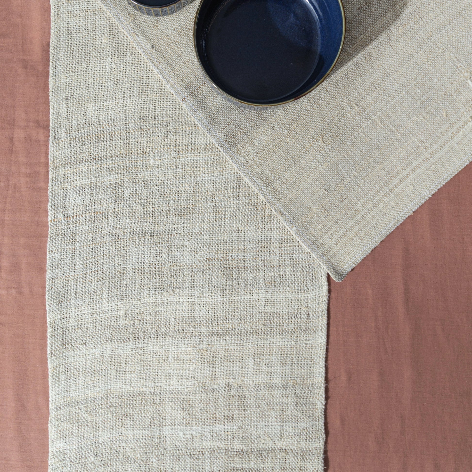 Hemp Burlap Dining Set